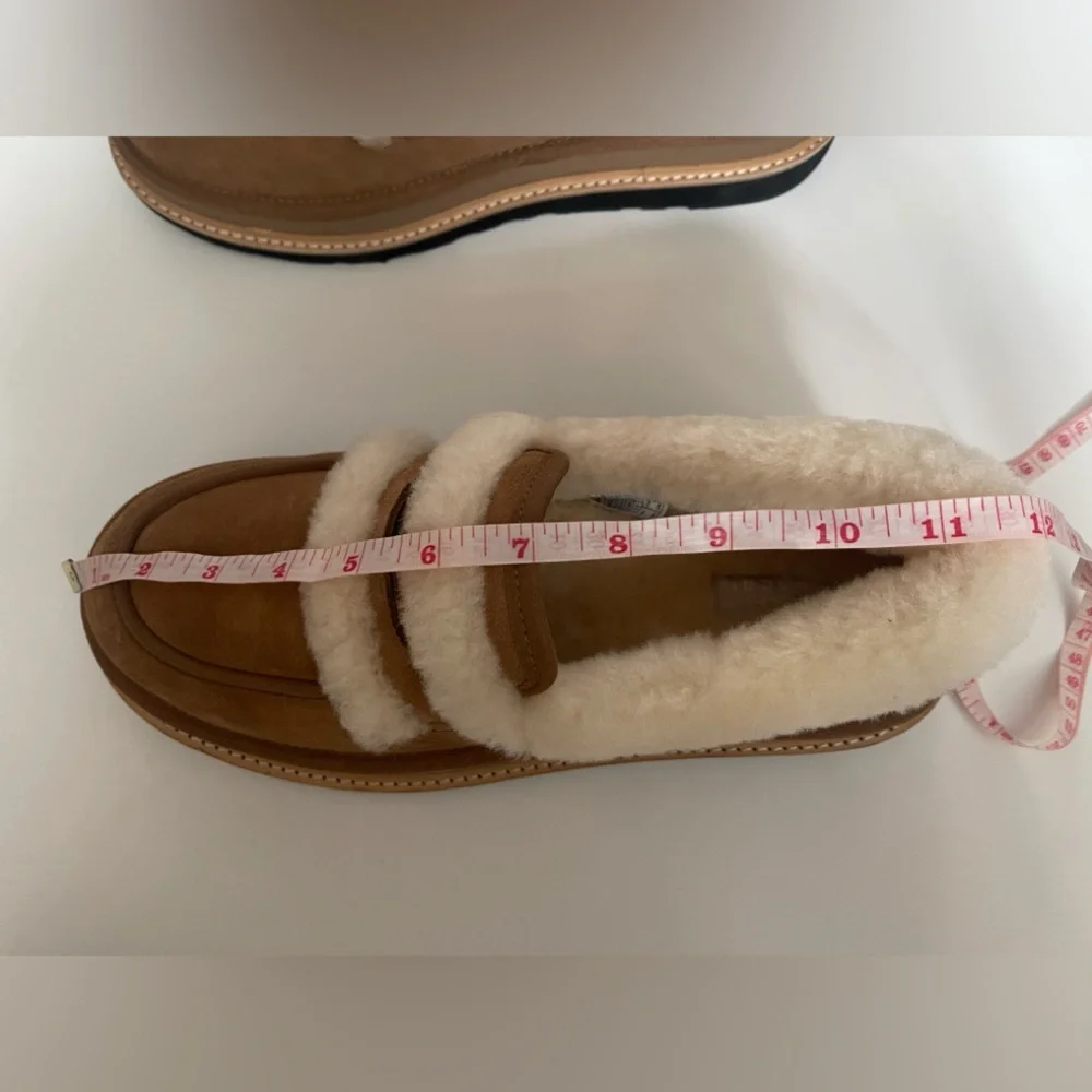 UGG x SACAI Tan Shearling Loafers - Chestnut - Picture 16 of 16